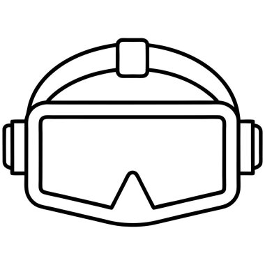 VR Gözlüklerinin Basit Vektör İllüstrasyonu