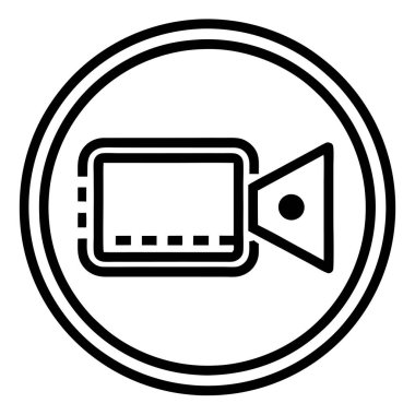 Çevrimiçi Yayın ve Yayın Hizmetleri için Canlı Yayın Simgesi Vektör İllüstrasyon Tasarımı