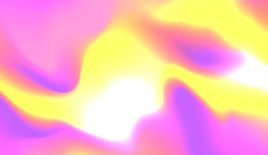 Soyut gradyan arka plan canlı pembe, sarı ve beyaz renkleri yumuşak, akışkan şekillerle harmanlayarak parlak ve enerjik bir görsel estetik yaratıyor.