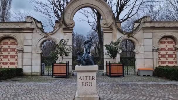 Кладбище Собак Cimetiere Des Chiens Асььер Сюр Сен Париж Франция — стоковое видео