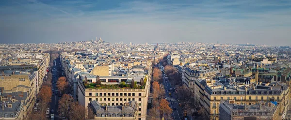 Vista Aérea Del Paisaje Urbano París Con Vistas Basílica Del — Foto de Stock