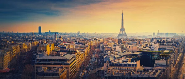 Vista Panorámica París Con Vistas Torre Eiffel Francia Hermoso Paisaje — Foto de Stock