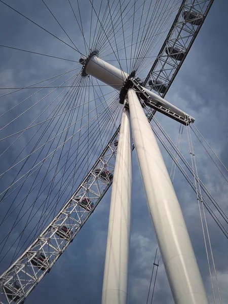 Résumé London Eye Ferris Wheel Fermer Les Détails Architecturaux Les — Photo