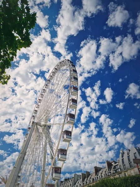 Grande Rota Paris Roda Gigante Parque Diversões França — Fotografia de Stock
