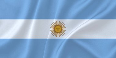 Arjantin Bayrak Rüzgarı Yakından Dalgalanıyor