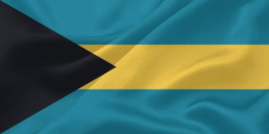 Bahamalar Bayrak Rüzgarı Yakından Dalgalanır