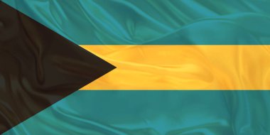 Bahamalar Bayrak Rüzgarı Yakından Dalgalanır