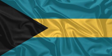 Bahamalar Bayrak Rüzgarı Yakından Dalgalanır