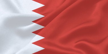 Bahreyn Bayrağı Rüzgarı Dalgalanırken Yaklaş