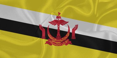 Brunei Bayrak Rüzgarı Yakından Dalgalanıyor