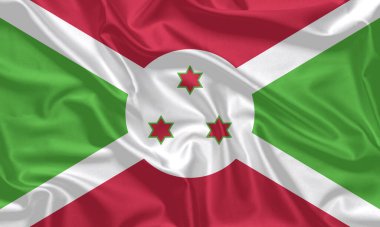 Burundi Bayrak Rüzgarı Yakından Dalgalanıyor