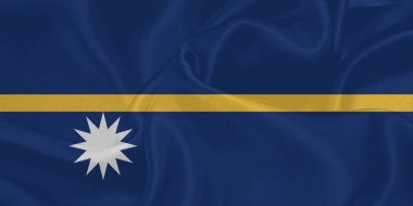 Nauru Bayrağı Rüzgarda Dalgalanıyor