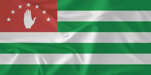 Abhazya Bayrak Rüzgarı Yakından Dalgalanır