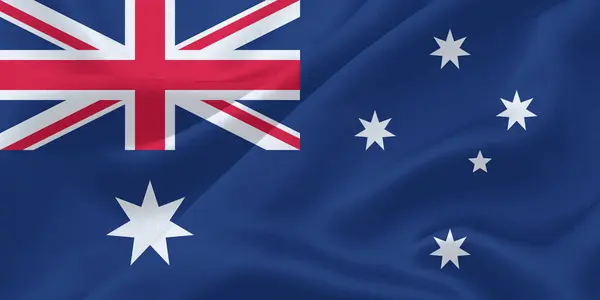 Avustralya Bayrak Rüzgarı Yakından Dalgalanıyor