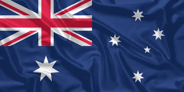 Avustralya Bayrak Rüzgarı Yakından Dalgalanıyor