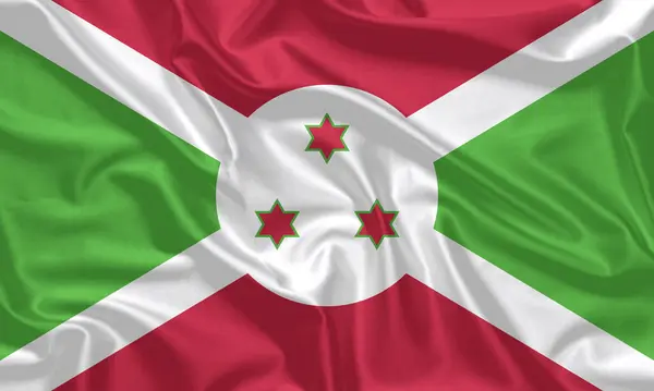 Burundi Bayrak Rüzgarı Yakından Dalgalanıyor