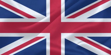 Birleşik Krallık Bayrağı Rüzgarda Dalgalanıyor