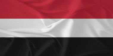 Yemen Bayrak Rüzgarı Yakından Dalgalanır