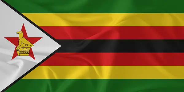 Zimbabwe Bayrak Rüzgarı Yakından Dalgalanır