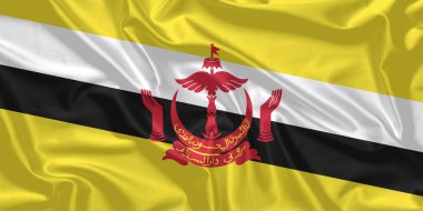 Brunei Bayrak Rüzgarı Yakından Dalgalanıyor