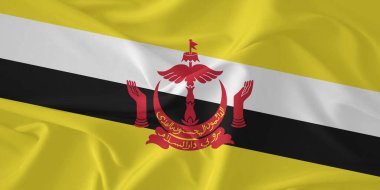 Brunei Bayrak Rüzgarı Yakından Dalgalanıyor