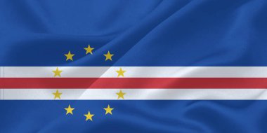 Cape Verde Bayrağı Yakından Dalgalanıyor