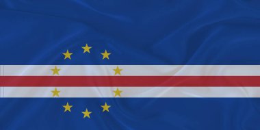 Cape Verde Bayrağı Yakından Dalgalanıyor