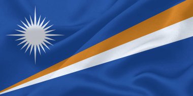 rüzgarda sallayarak marshall Adaları bayrağı