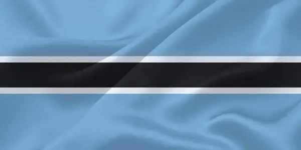 Botswana Bayrak Rüzgarı Yakından Dalgalanıyor