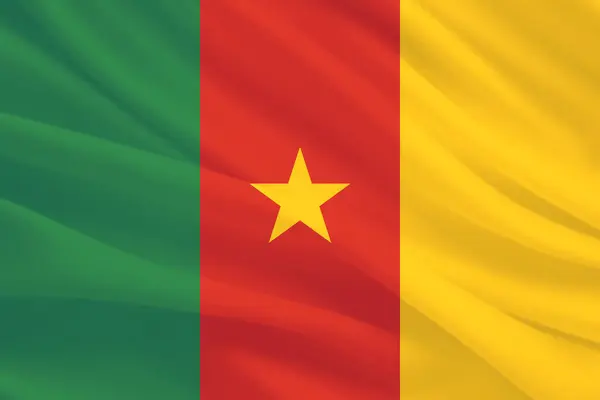 Kamerun Bayrak Rüzgarı Yakından Dalgalanıyor