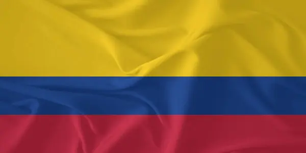 Kolombiya bayrak sallayarak yakın çekim