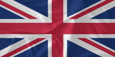 Birleşik Krallık Bayrağı Rüzgarda Dalgalanıyor