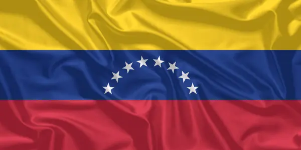 Venezuela Bayrak Rüzgarı Yakından Dalgalanır