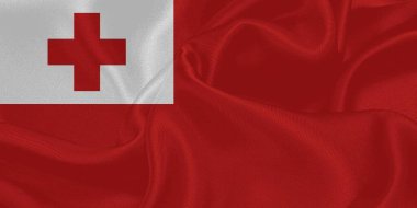 Tonga Bayrağı Rüzgarda Dalgalanıyor