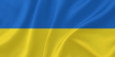Ukrayna Bayrağı Rüzgarda Dalgalanıyor