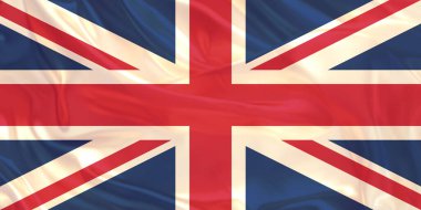Birleşik Krallık Bayrağı Rüzgarda Dalgalanıyor