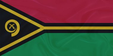 Vanuatu Bayrak Rüzgarı Yakından Dalgalanır