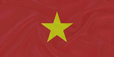 Vietnam Bayrağı Rüzgarı Yakından Dalgalanıyor