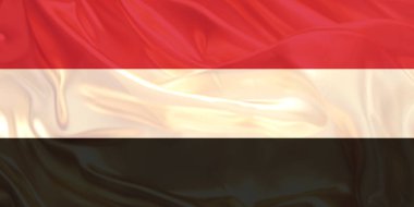 Yemen Bayrak Rüzgarı Yakından Dalgalanır