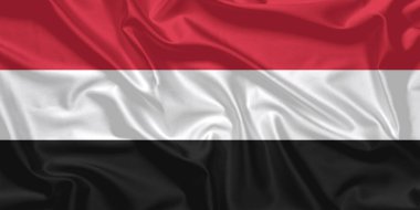 Yemen Bayrak Rüzgarı Yakından Dalgalanır