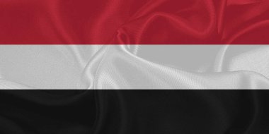 Yemen Bayrak Rüzgarı Yakından Dalgalanır