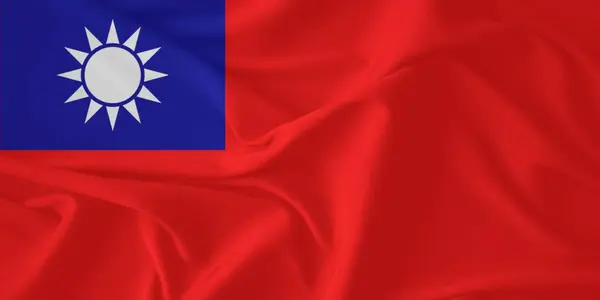 Tayvan Bayrağı Rüzgarda Dalgalanıyor