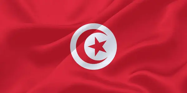 Tunus Bayrağı Rüzgarda Dalgalanıyor
