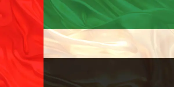 Birleşik Arap Emirlikleri Bayrağı Rüzgarda Dalgalanıyor