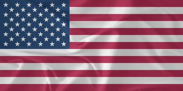 Amerika Birleşik Devletleri Bayrak Rüzgarı Yakından Dalgalanıyor