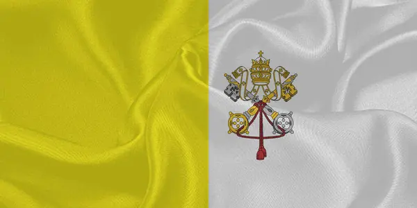 Vatikan Şehri Bayrak Rüzgarı Yakından Dalgalanıyor