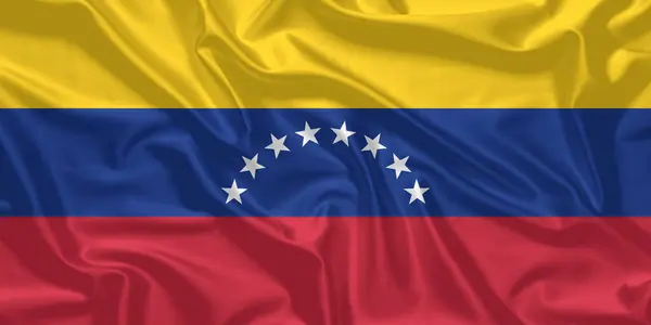 Venezuela Bayrak Rüzgarı Yakından Dalgalanır