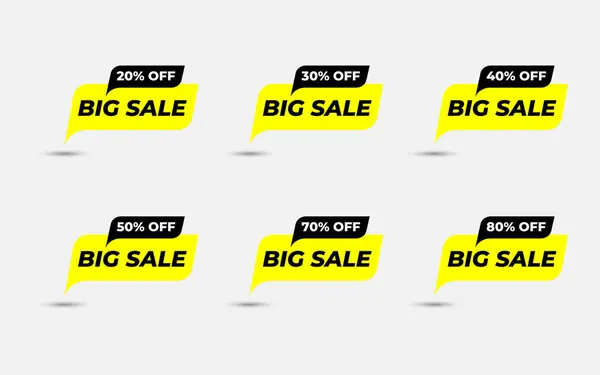 İndirimli satış etiketleri vektör şablonu. Fiyat Teslimatı, büyük satış, son satış, satış geçmişi. Web ve Sosyal Hizmetler için indirimli tanıtım afişi tasarımı.