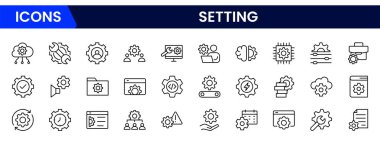 İnce çizgi simgeleri yerleştiriliyor. Web sitesi pazarlama tasarımı, logo, uygulama, şablon, UI, vb. Vektör illüstrasyonu.