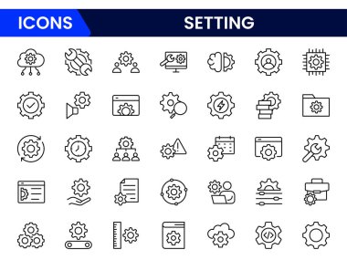 İnce çizgi simgeleri yerleştiriliyor. Web sitesi pazarlama tasarımı, logo, uygulama, şablon, UI, vb. Vektör illüstrasyonu.